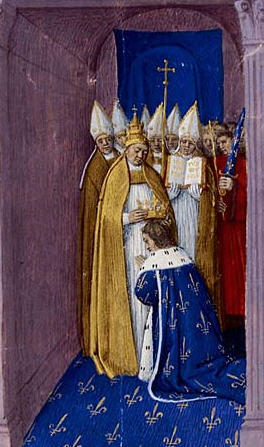 Coronation in 751 of Pepin by Boniface, Archbishop of Mainz