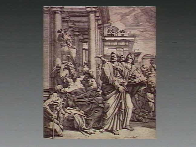 File:Peter cures a demoniac by casting his shadow upon him. Etchi Wellcome V0034972.jpg