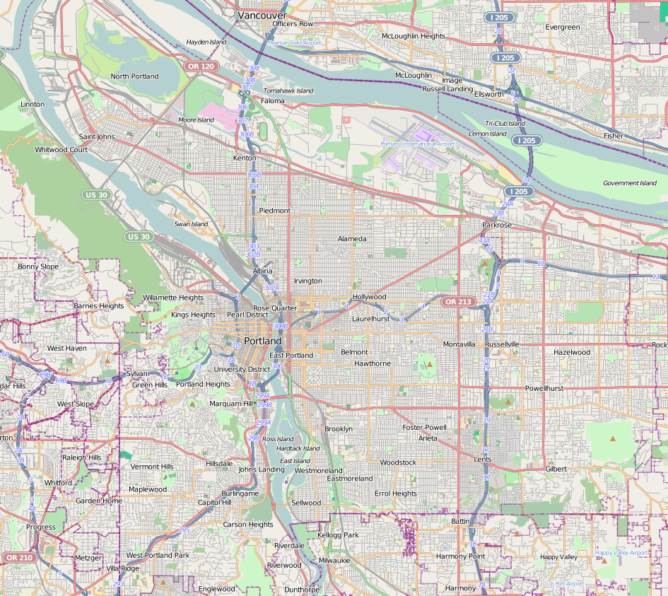 Map Of Portland Oregon File:portland Map.png - Wikipedia