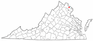 Location of Herndon, Virginia