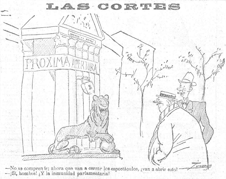 Las Cortes, 17 de octubre de 1918.