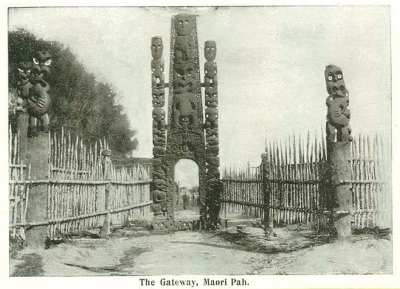 File:Entry to Maori Pa 1906 Christchurch Exposition.jpg