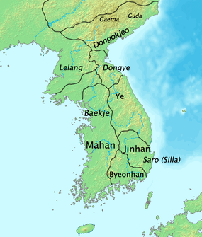 <span class="mw-page-title-main">Jinhan confederacy</span> Confederation of protostates in southeastern Korean peninsula