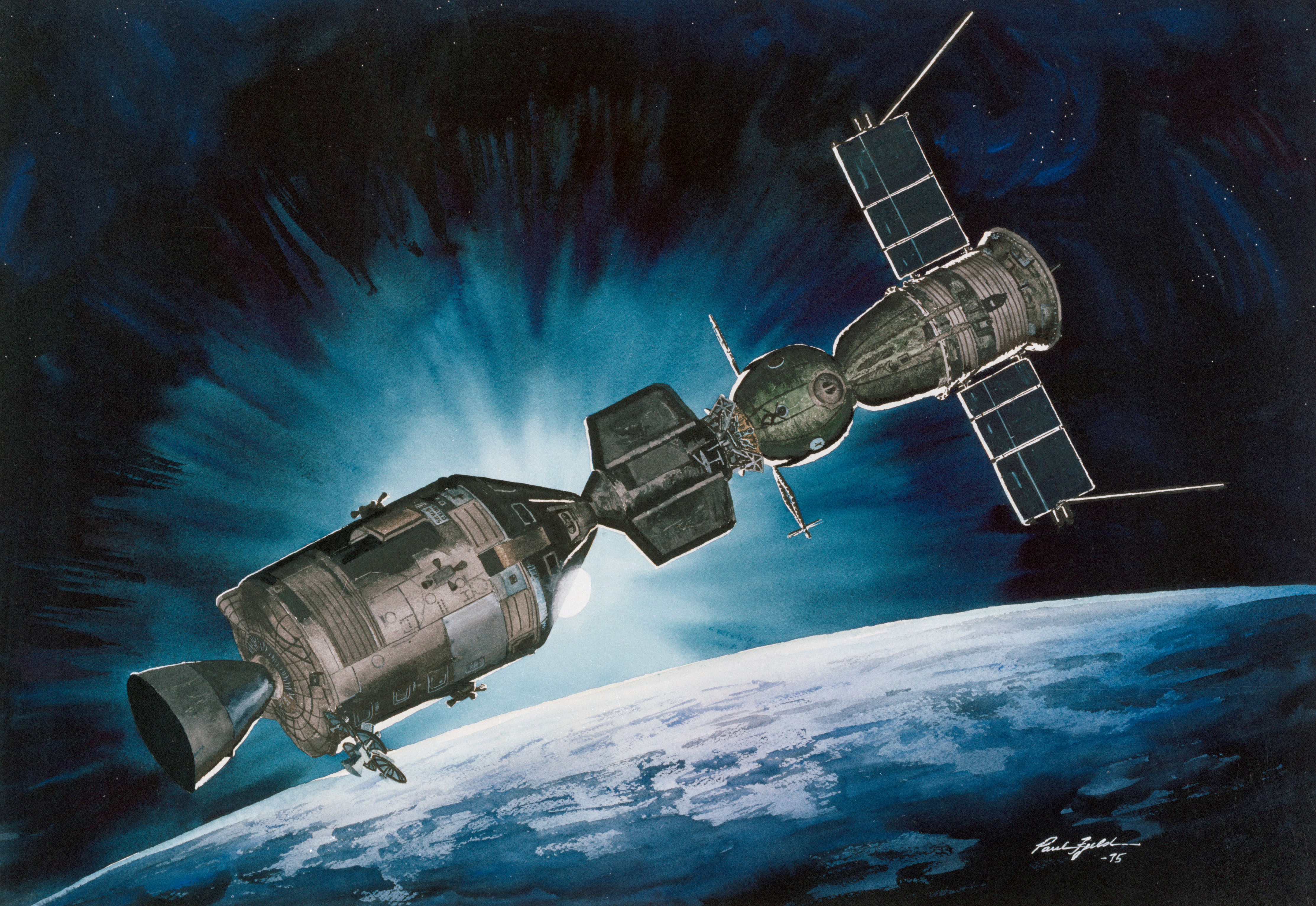 Первый корабль в космосе ссср. Союз Аполлон космический корабль. Орбитальная станция Союз Аполлон. Стыковочный аппарат Союз Аполлон.
