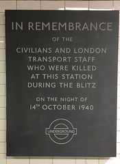 The memorial plaque unveiled on 16 October 2016 Balham station disaster memorial, 2016.jpg