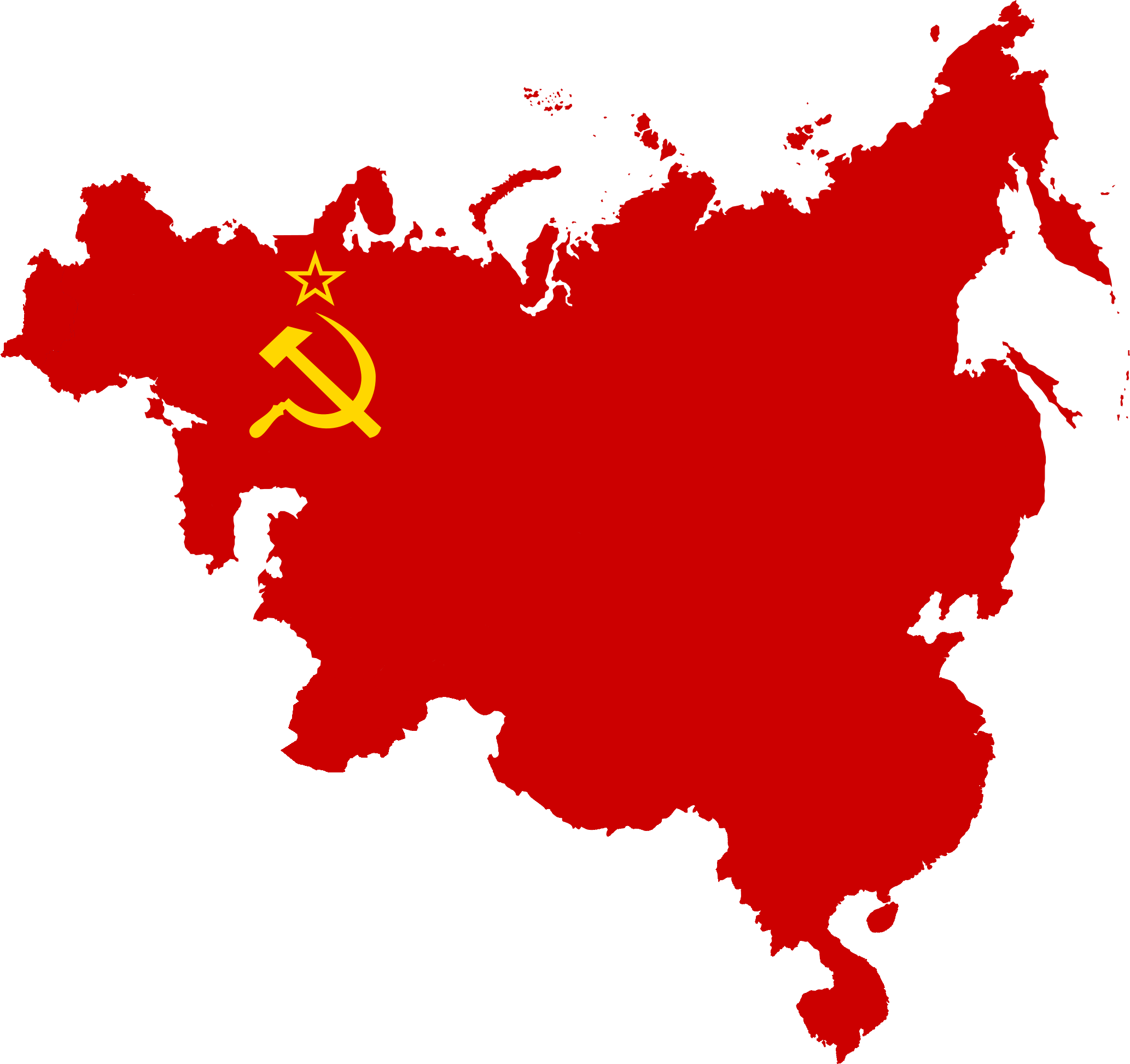 soviet union flag map