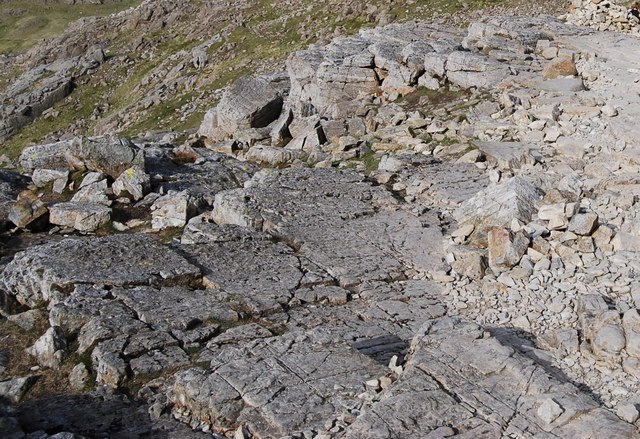 File:Ice abraded rock slab on Scafell Pike - geograph.org.uk - 1519827.jpg