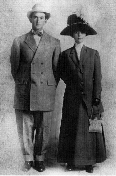 Jackson and his wife Katie on their wedding day in 1908