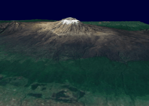 Килиманжаро уулын 3D график