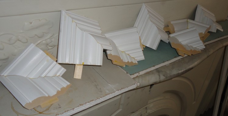 File:Kitchen renovation 9a corner moldings on mantle.JPG