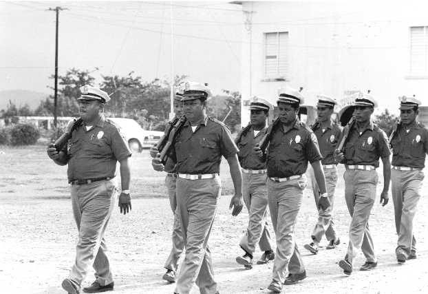 File:Members of the Palau District Constabulary at drill on Koror.jpg