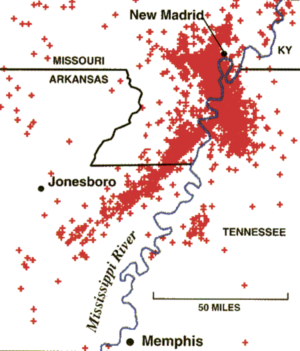 Earthquakes recorded in the New Madrid seismic...