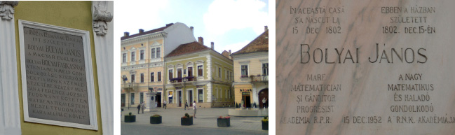 Plaketa János Bolyai - Cluj.JPG