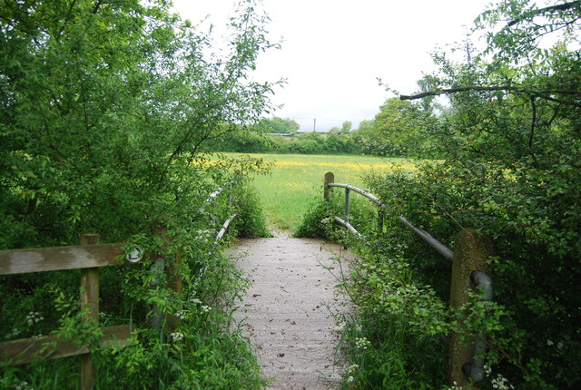 Tandridge Border Path crosses Salfords Stream - geograph.org.uk - 3550375