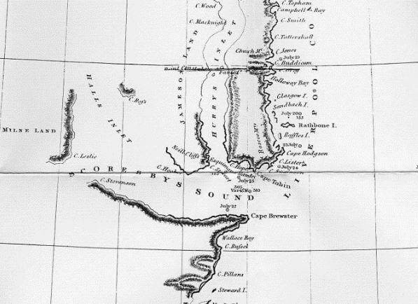File:William Scoresby map of Scoresby Sund - east coast Greenland 1822 - 1823.jpg