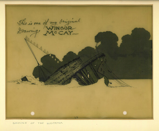 Datei Winsor Mccay 1918 The Sinking Of The Lusitania Cel