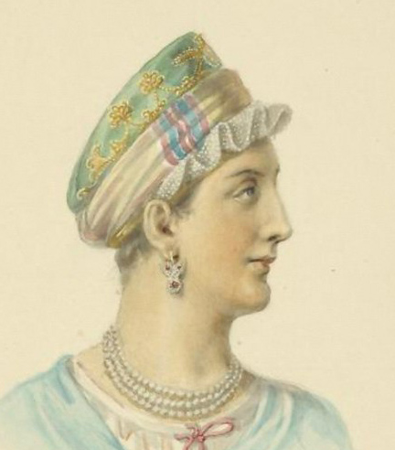 Tikhvin woman with povoinik, 1831