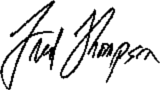 Fred Thompsons signatur