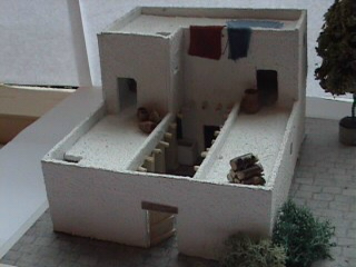Model of Levantine four-roomed house from circa 900 BCE