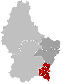 Location of the Remich canton
