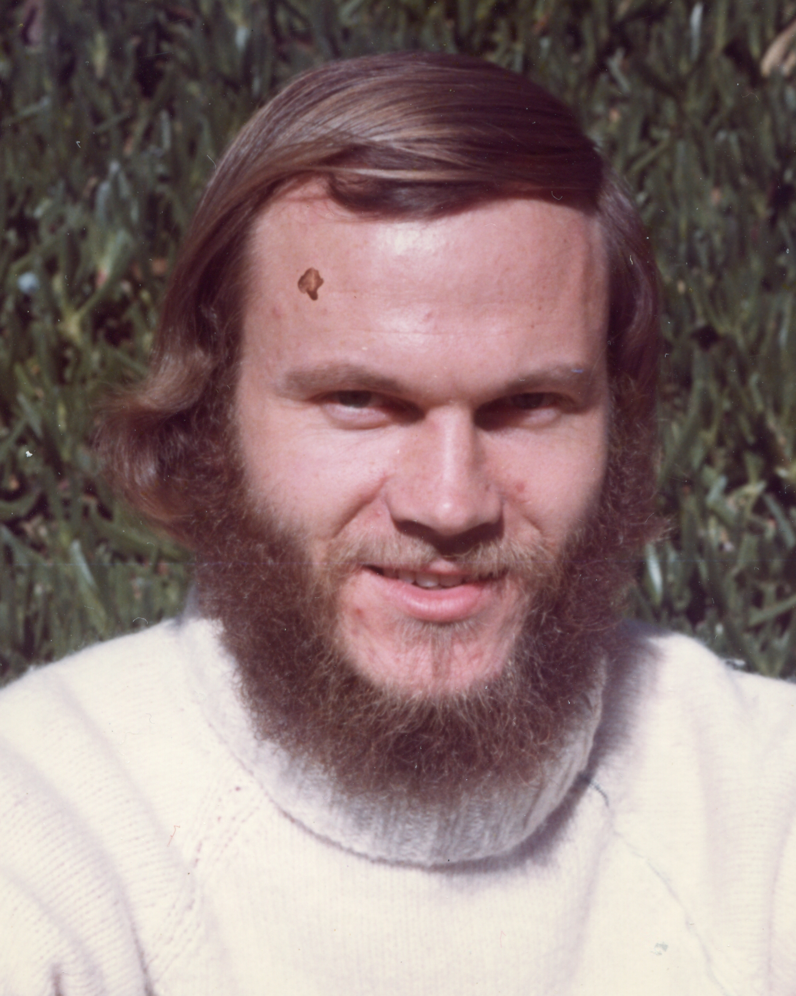 Danish-American mathematician Karsten Grove at Berkeley, California; headshot portion re-scanned with increased resolution