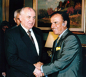 Gorbachev with President of Argentina Carlos Menem in 1999