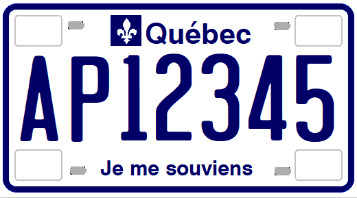 File:Plaque d'immatriculation du Québec - Autobus du Police - 12x6in.png