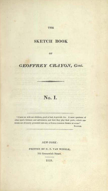 THE SKETCH BOOK OF GEOFFREY CRAYON. by [Washington Irving].: (1845)