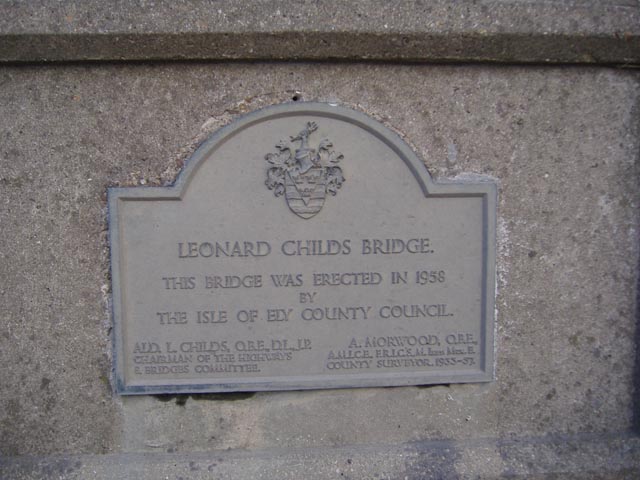 File:The plaque on the Leonard Childs Bridge - geograph.org.uk - 277463.jpg