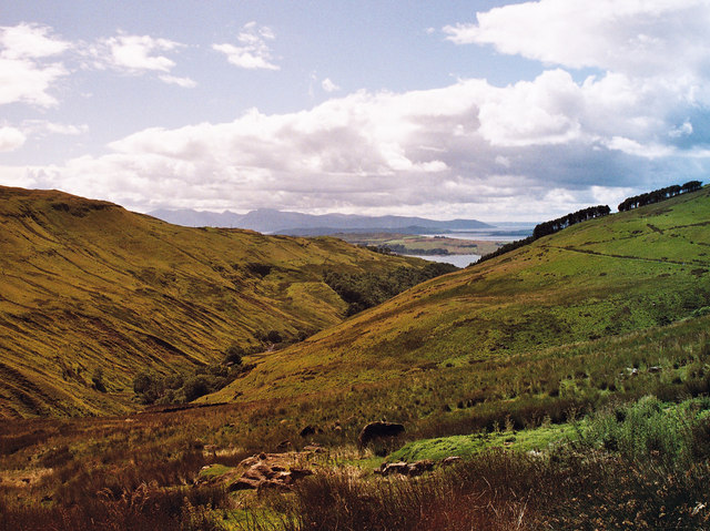 File:View towards sea along Gogo Burn - geograph.org.uk - 542387.jpg