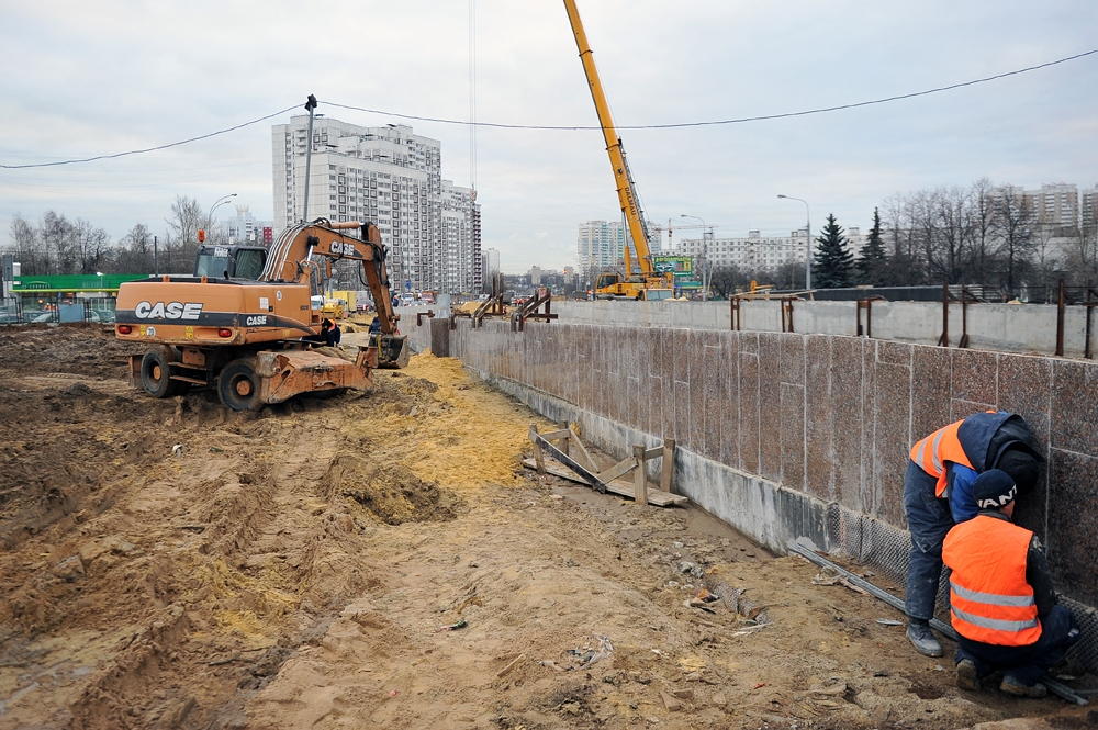 Развязка на каширском шоссе. Стройка на проспекте Андропова. Строительство развязки на Каширском шоссе. Реконструкция Каширского шоссе в Ленинском районе.