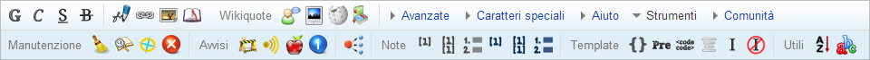 Barra degli strumenti di modifica con PulsantiBase: Strumenti