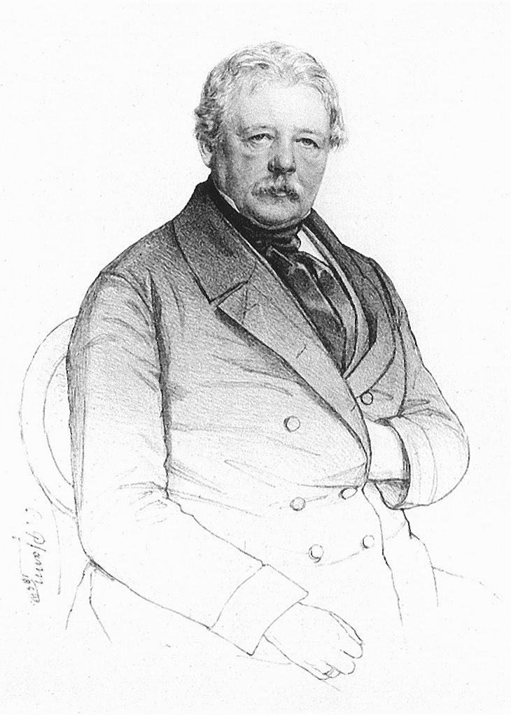 Karl von Schiller, Lithographie von Christian Pfann, 1854