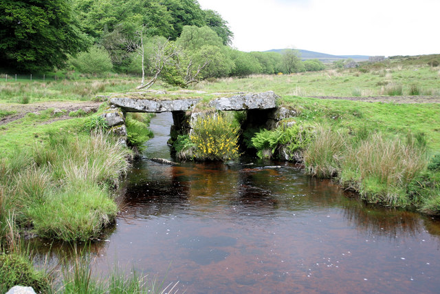 Clapper Bridge near Powder Mills - geograph.org.uk - 834517