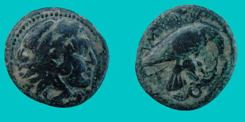 File:Copper alloy coin of Amyntas III of Macedon (393-c370-69 BC). (FindID 222014).jpg