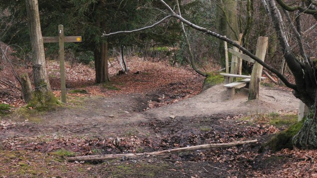 File:Crossing of footpaths near Marley Heights - geograph.org.uk - 1166328.jpg