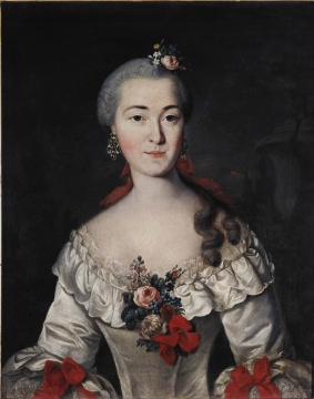 Portrait of Maria Ivanovna Tatischeva by David Lüders (1759)Moscow, State Tretyakov Gallery Mme Tatischeva is shown wearing a paduasoy silk dress.