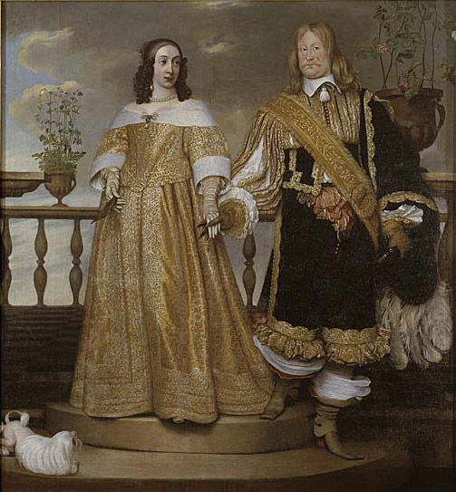 Magnus Gabriel De la Gardie met zijn echtgenote Maria Euphrosyne, de zuster van koning Karel X van Zweden. Hendrick Munnikhoven (1653)