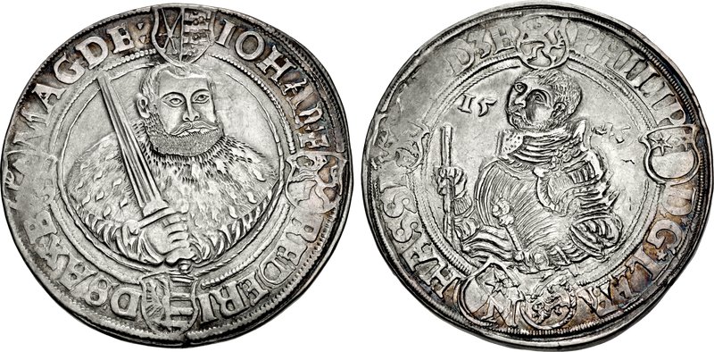 Philipp I., der Großmütige  Schmalkaldischer_Bundestaler_1546_Goslar%2C_CNG