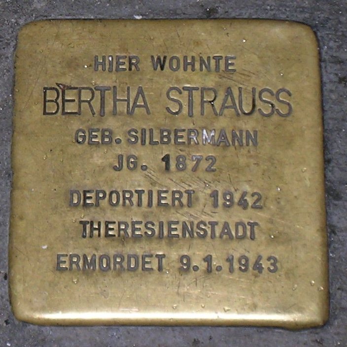 Stolpersteine in Karlstadt Bertha Strauss.JPG