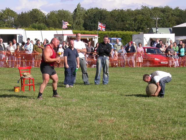 File:The Mighty Smith Encourages a Volunteer Contender at a Country Fair - geograph.org.uk - 228226.jpg