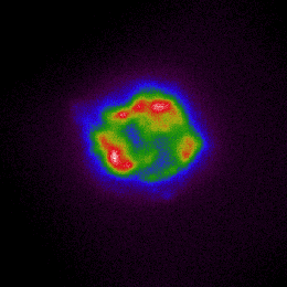 Image from IXPE showing the intensity of X-rays coming from the supernova Cassiopeia A