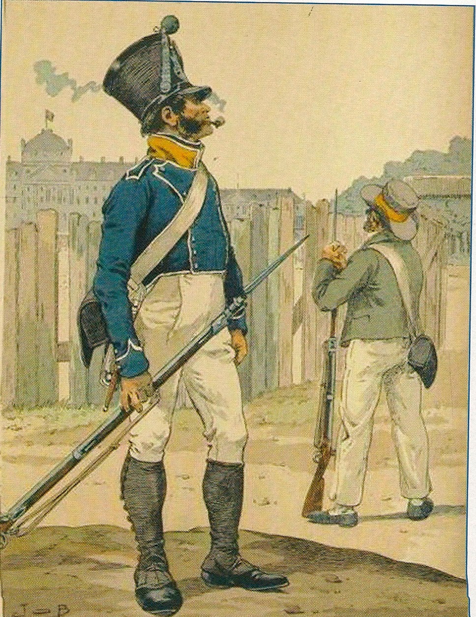 Fichier Garde nationale Paris 1815 Chasseur f d r JOB.jpg