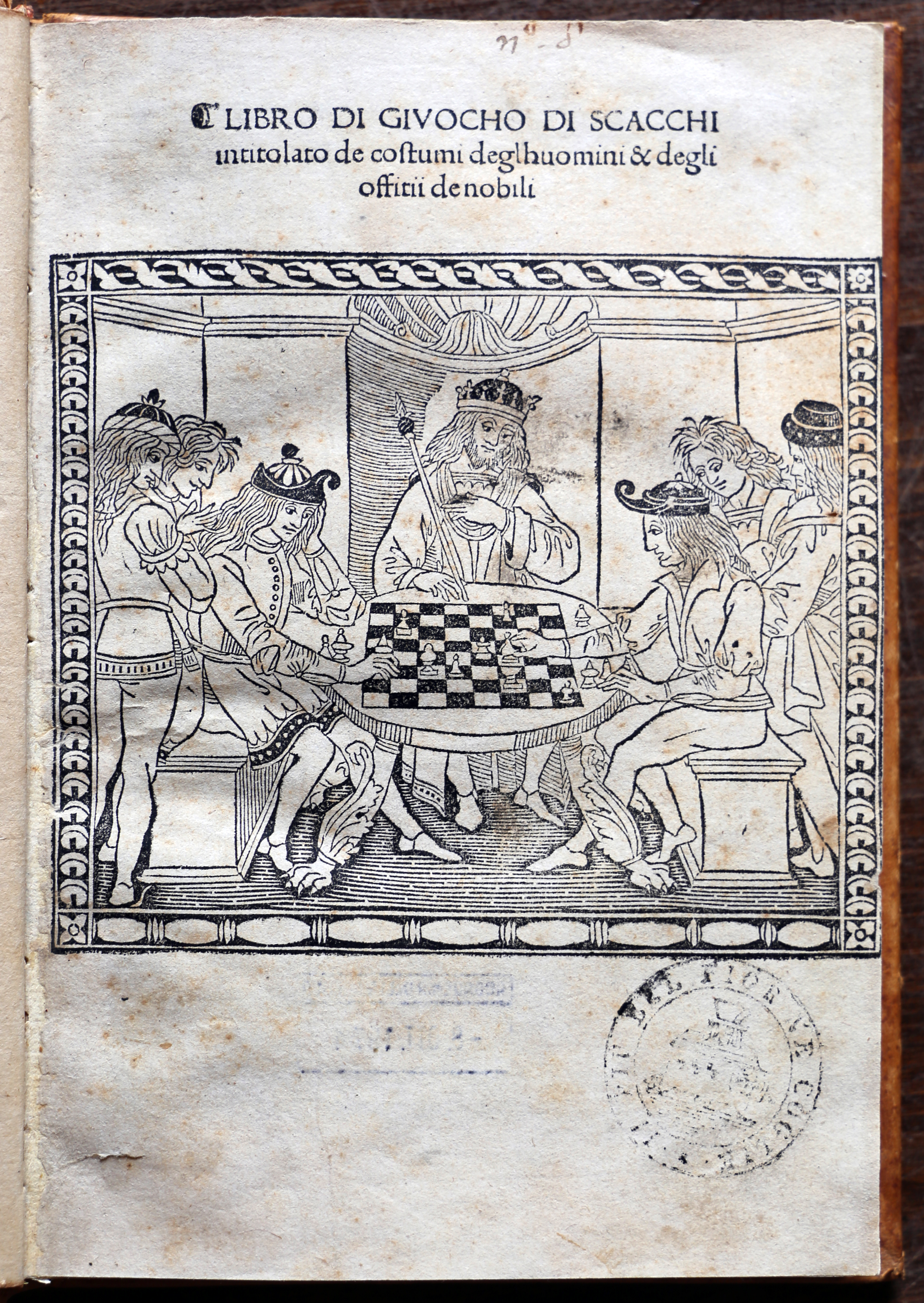 File:Iacobus de Cessolis, Libro di giuocho di scacchi, incunabolo, per  maestro antonio miscomini, firenze 1 marzo 1493, 01.jpg - Wikimedia Commons