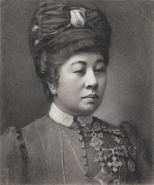 Набэсима Наосигэ портрет. Эпоха сёва. Нагако. Принцесса Нагако.
