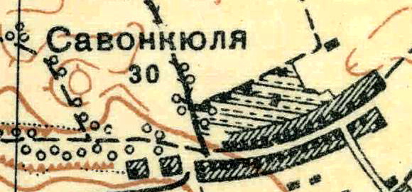 План деревни Савакюля. 1931 год