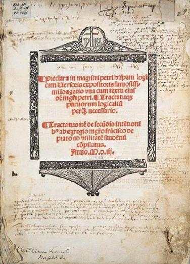 Frontispiece of work by Peter of Hispania