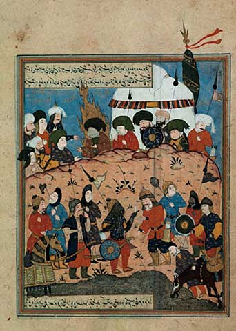 Türkische Miniatur - Before the battle near Kerbela