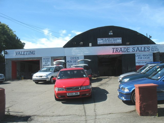 File:Used Car Lot, Holyhead Road, Valley - geograph.org.uk - 877427.jpg