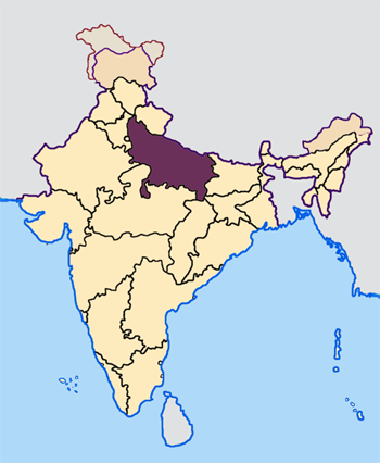 Uttar Pradesh in India.png